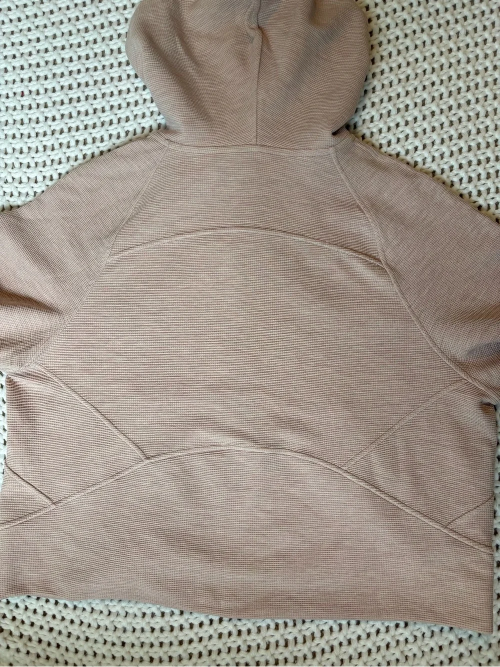 lululemon scuba oversized full zip hoodie waffle heathered mink berry size m/l